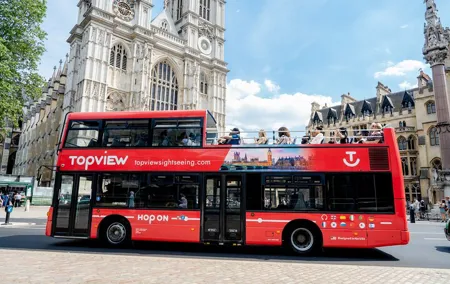 TopView® 24 Hr Hop on Hop off Bus Tour with River Cruise & Walks