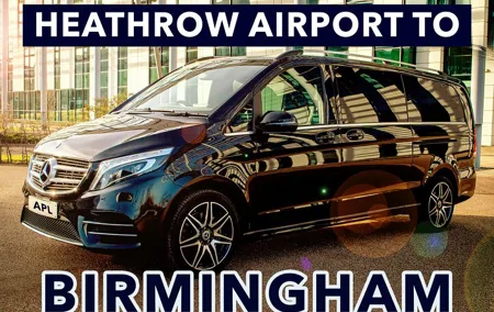Heathrow Airport to Birmingham private taxi transfers