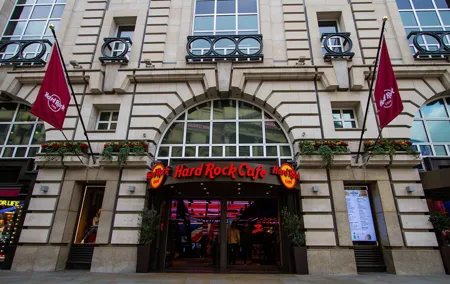 Hard Rock Cafe Piccadilly Circus with Set Menu for Lunch or Dinner