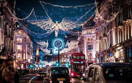 Vintage Top Deck London Christmas Lights Tour
