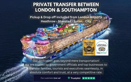 Private Transfer London & Southampton - Cruise Terminal or Hotel