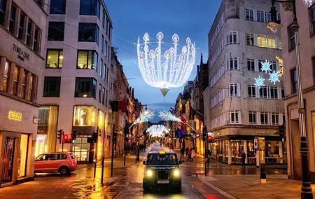 London Christmas Lights Guided Tour by Cab