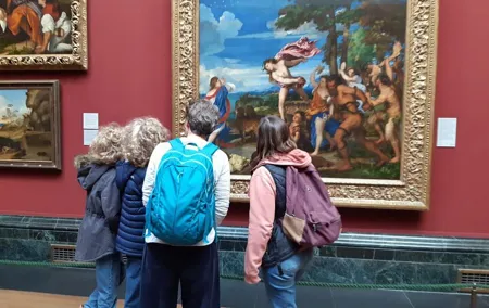 National Gallery of London Guided Tour for children and families with kids friendly guide