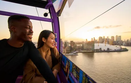 London IFS Cable Car Uber Boat Return Thames River Journey