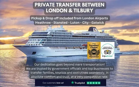 Private Transfer between London & Tilbury Cruise Terminal / Hotel