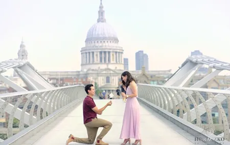 London Engagement / Secret Marriage Proposal near St Paul's Cathedral