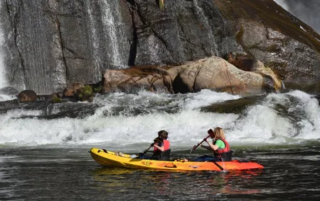 Kayaking in Ezaro Waterfall