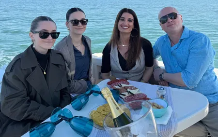 Aperitif by boat by the Bay of Cadiz