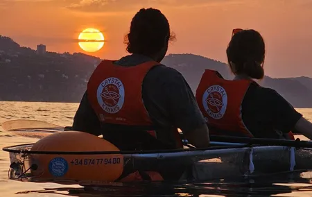 Sunrise excursion in Transparent Kayak on the Costa Brava