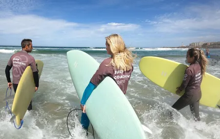 Small Group Surf Coaching in Porto w/photos