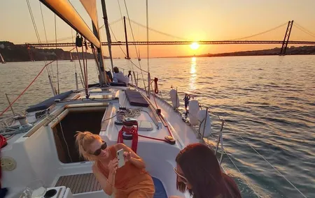Lisbon Sunset Sailing with Portuguese Wine and History