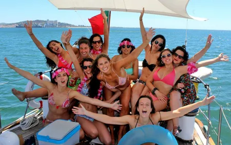 Hen Party in Lisbon on a vintage Sailboat