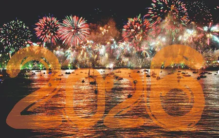 New Year's Eve on a Sailboat with Fireworks display in Lisbon