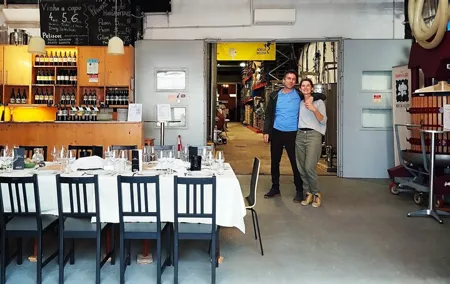 Urban winery tour, premium tasting flight & tapas