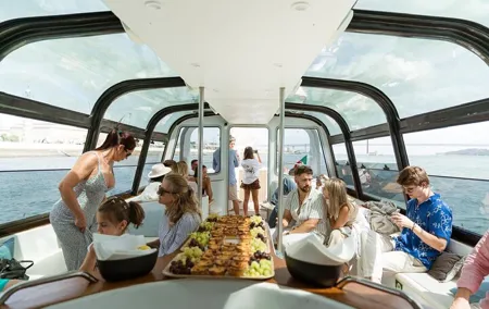 Lisbon: Coffee Cruise – Luxury Boat, Pastel de Nata & Dolphins