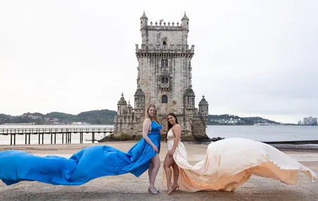 Lisbon Flying Dress & Fashion Photoshoot at iconic places