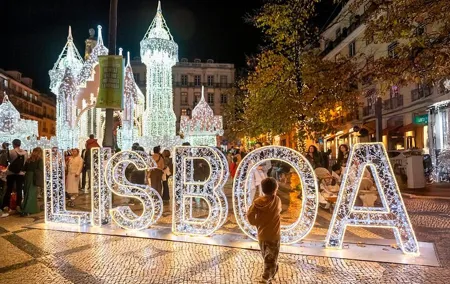 Lisbon: Christmas Lights by Tuk Tuk