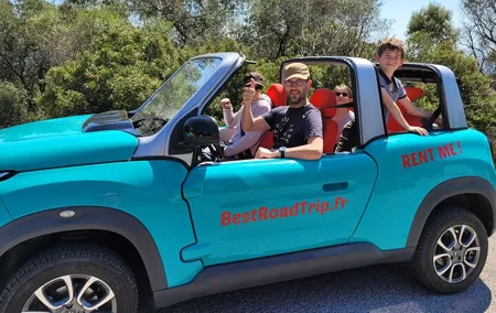 Nice-Monaco-Eze-Nice in an electric convertible you drive