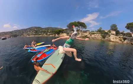 Paddle and electric bike activity in Villefranche