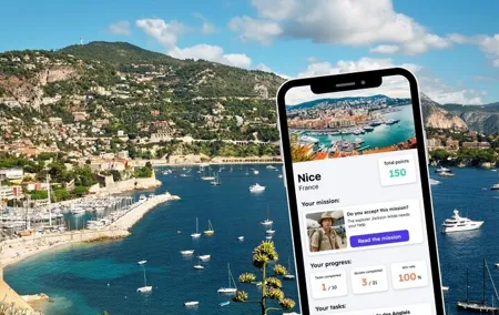 Exploration Game and City Tour in Nice France with your Phone