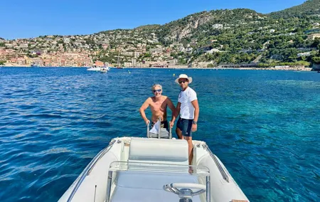 From Nice Private Boat Tour, Snorkeling and Scenic Views