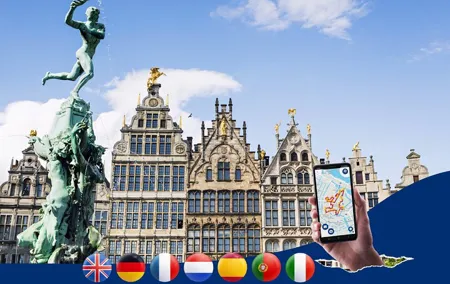 Antwerp: City Walk with Audio Guide in 7 Languages on your Phone