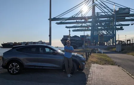 Expertly guided Antwerp Port Tour, (VIP-) car or minivan included
