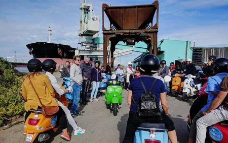 Private Antwerp City and Port Vespa Tour with an Expert Guide