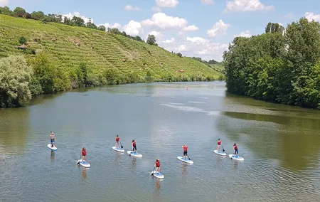 SUP BASIC COURSE Stuttgart Neckar Stand Up Paddling / Paddling Adventure Jones Tours