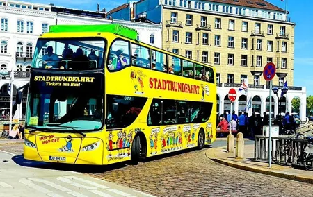 Hamburg: Hop-On Hop-Off Tour - Yellow Double Decker