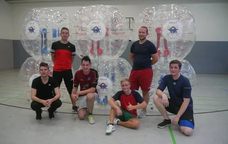 Bubble soccer in the center of Hamburg with beer / champagne