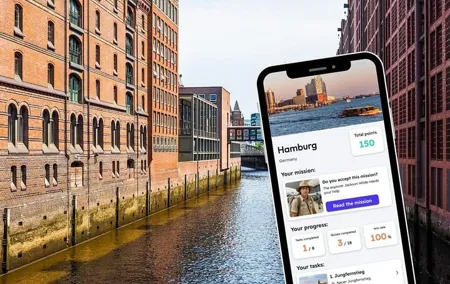 Hamburg Exploration Private Game and City Tour on your Phone