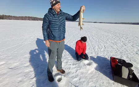 Ice fishing experience with Backpacker Helsinki Tour
