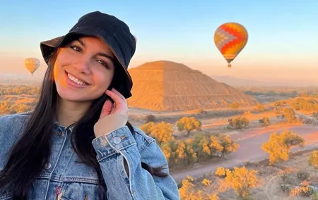 Balloon flight + Breakfast in cave + Pyramids + Pick up CDMX.