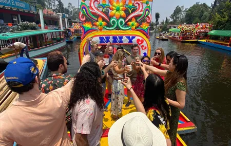 Xochimilco & Mexican Party with Guacamole & Unlimited Drinks