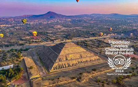 Balloon Flight with Teotihuacan & Guadalupe Shrine Full day Tour