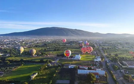 Flight in Teotihuacan Hot Air Balloon with Transportation and Breakfast