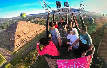 Hot Air Balloon Flight Over Teotihuacan