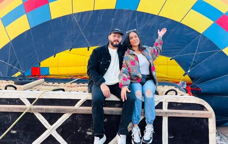 Teotihuacán in a hot air balloon with Transportation from CDMX
