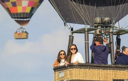 Hot Air Balloon Flight over Teotihuacan with CDMX Transportation