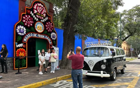 Mexico City Private tour to Coyoacan & Xochimilco on 1975 VW Bus
