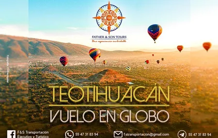 Hot Air Balloon Ride in Teotihuacan & Archaeological Zone.
