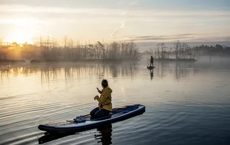 Sunrise or sunset SUP/kayak Adventure in the bog from Riga
