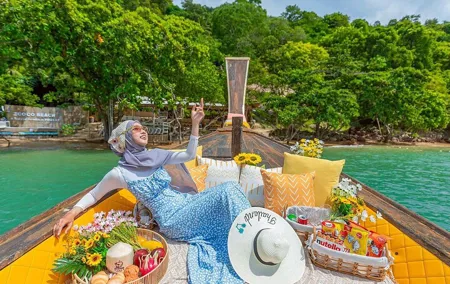 Relaxing at ZCOCO Private Beach by Longtail Boat from Phuket