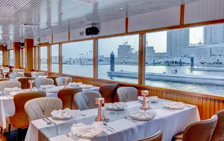 Dubai Marina Luxury Celeste Dinner Cruise, Live Show, Open Bar DJ