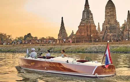 Ayutthaya Luxury Hacker Craft Boat Cruise Temple Sightseeing