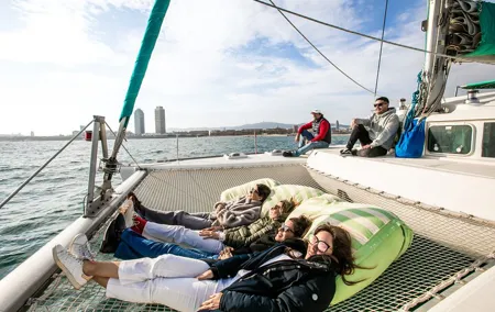Barcelona Small Group Trip by Catamaran w Tapas, Cava and Sunset