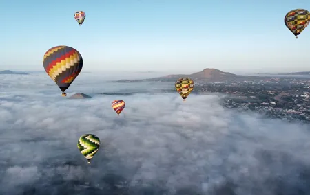 Hot Air Balloon Flight with Breakfast in Cave and Transportation