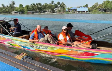 Kanchanaburi Private Longtail boat Khao Poon Skywalk Farm café