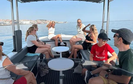 Lisbon City Boat Cruise Daytime, Sunset or Night with Champagne